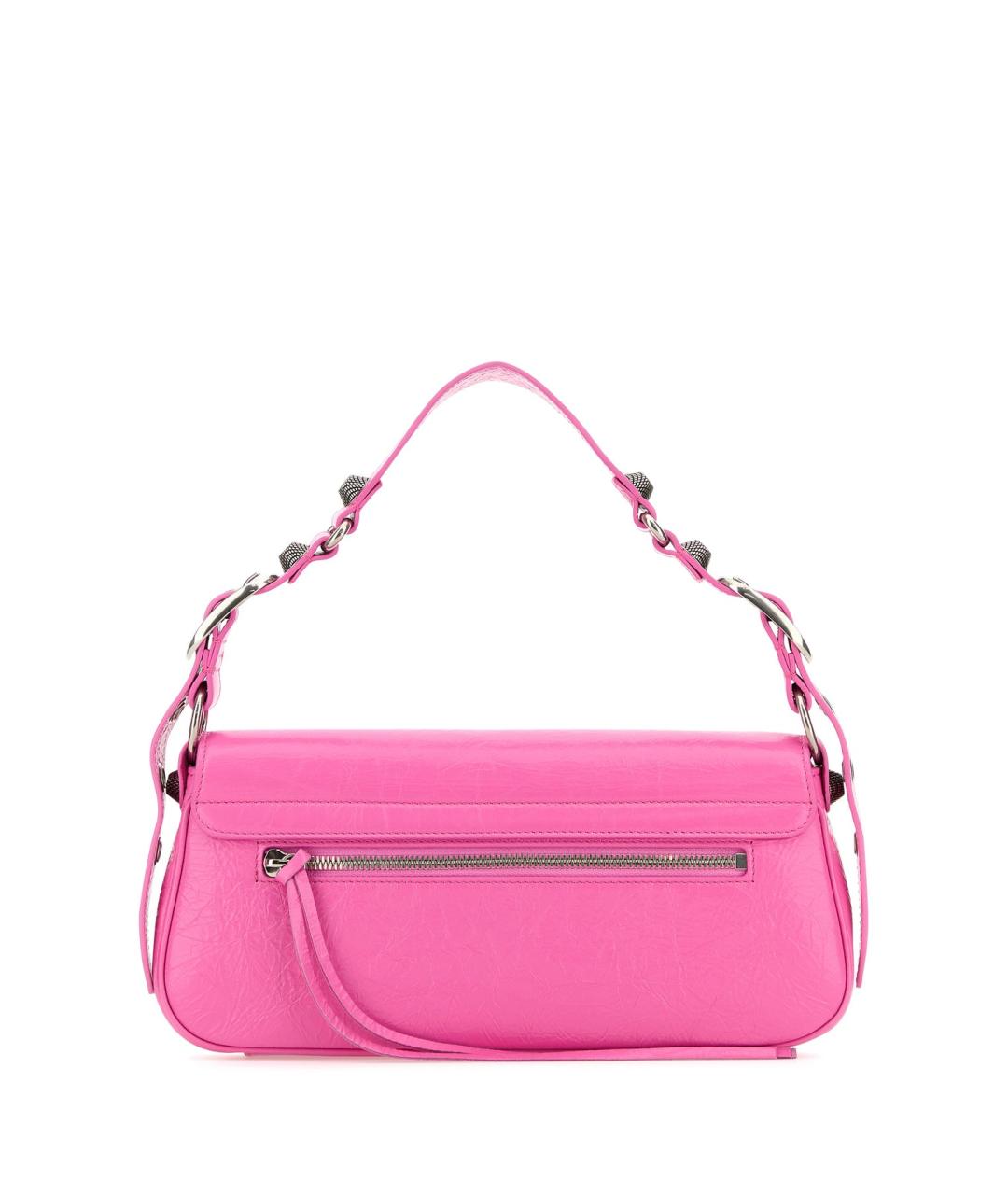 BALENCIAGA Розовая кожаная сумка через плечо, фото 3