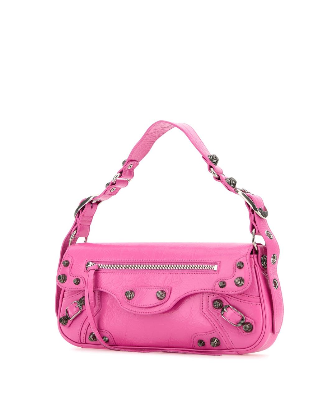 BALENCIAGA Розовая кожаная сумка через плечо, фото 2