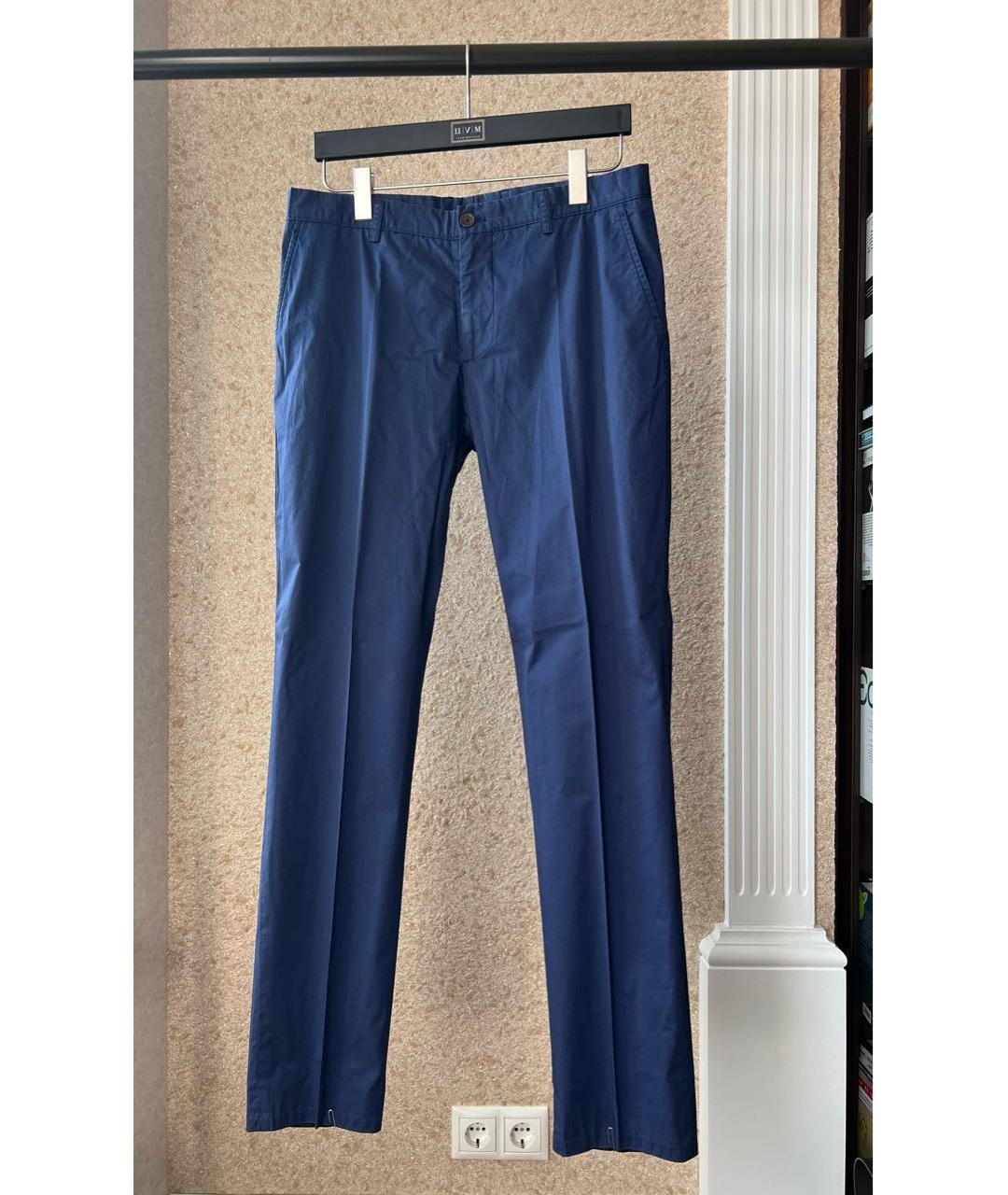 ETRO Синие хлопковые повседневные брюки, фото 7