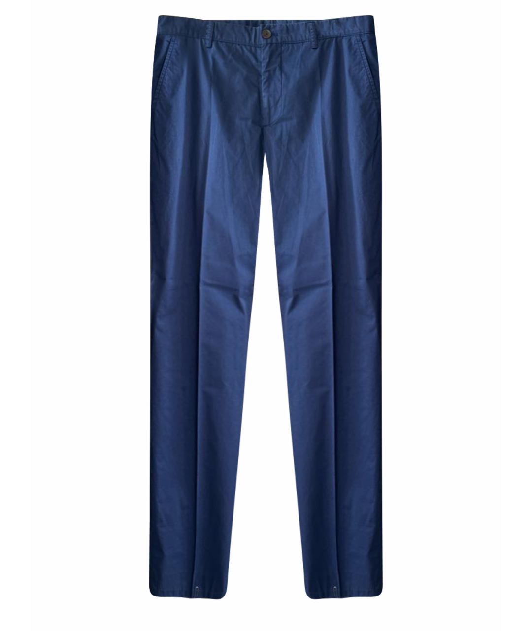 ETRO Синие хлопковые повседневные брюки, фото 1