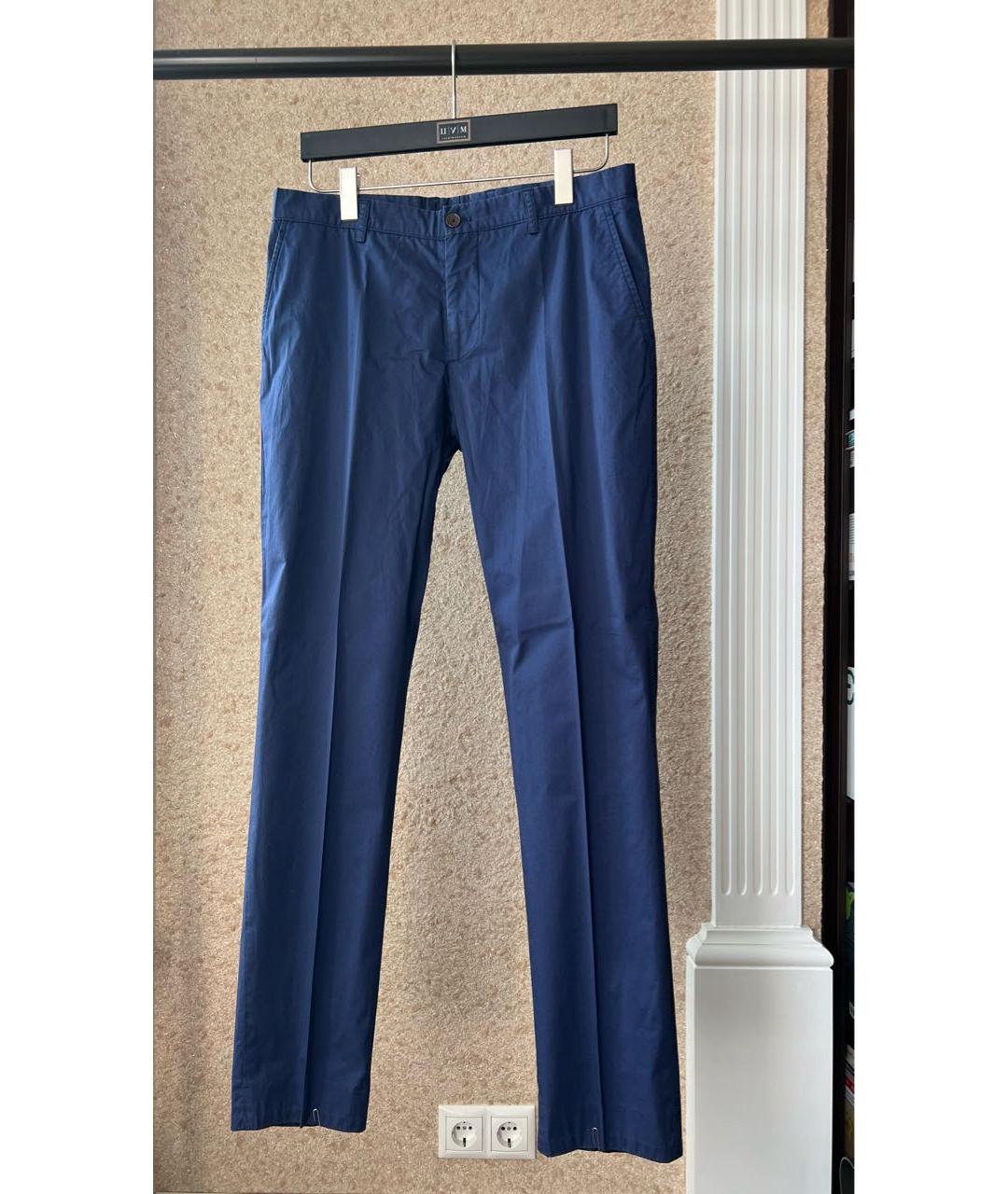 ETRO Синие хлопковые повседневные брюки, фото 6