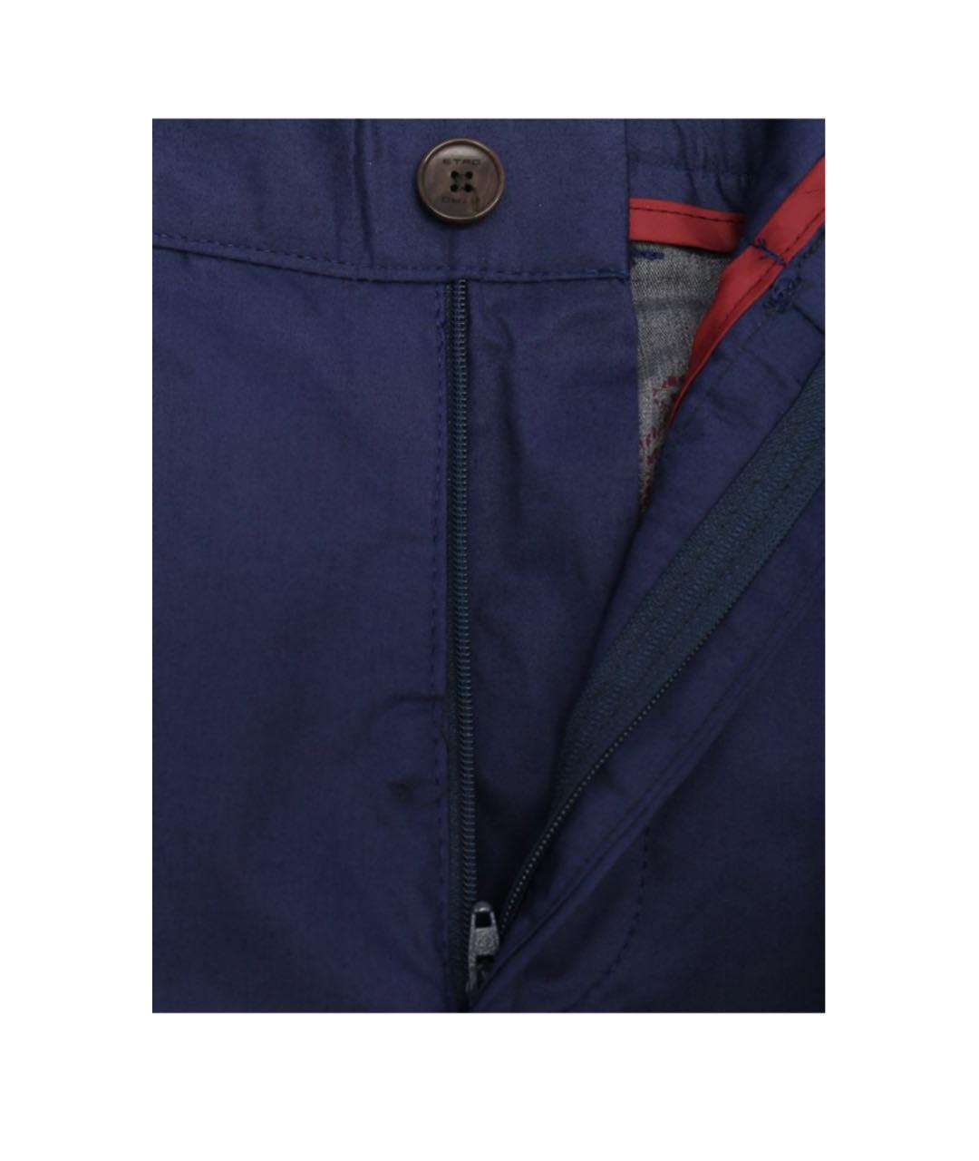 ETRO Синие хлопковые повседневные брюки, фото 5