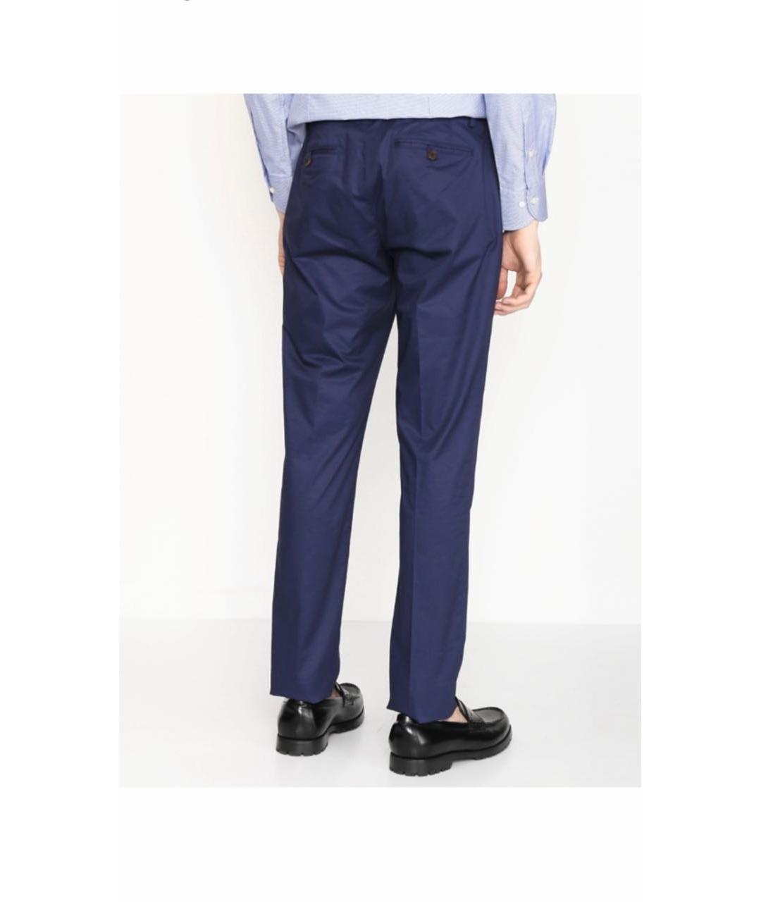 ETRO Синие хлопковые повседневные брюки, фото 3