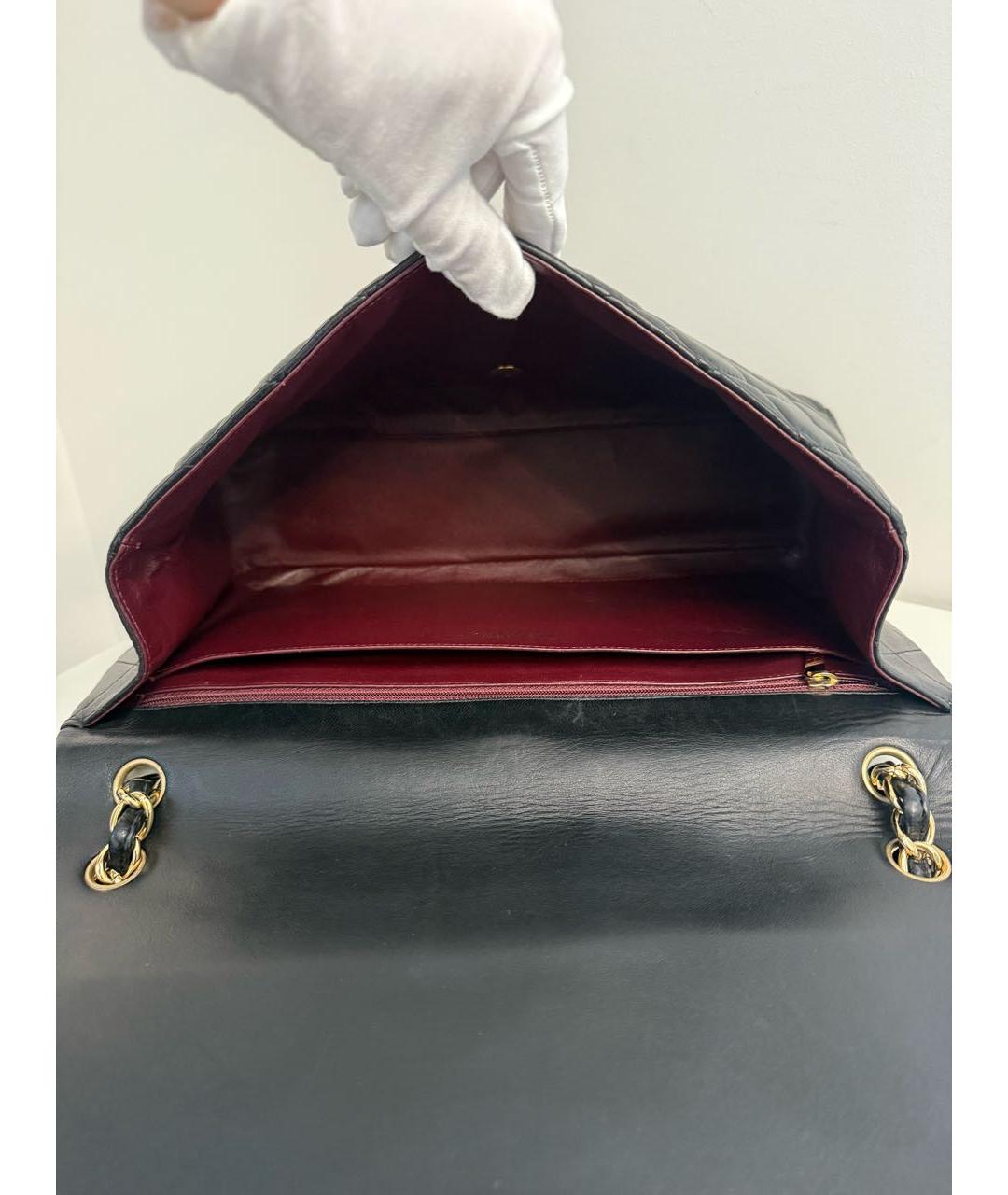 CHANEL Черная кожаная сумка через плечо, фото 8