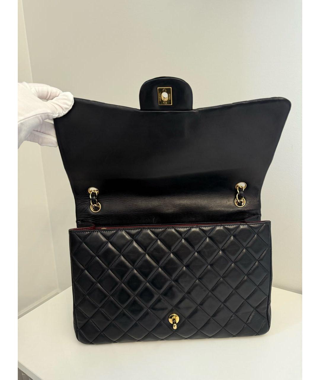 CHANEL Черная кожаная сумка через плечо, фото 7