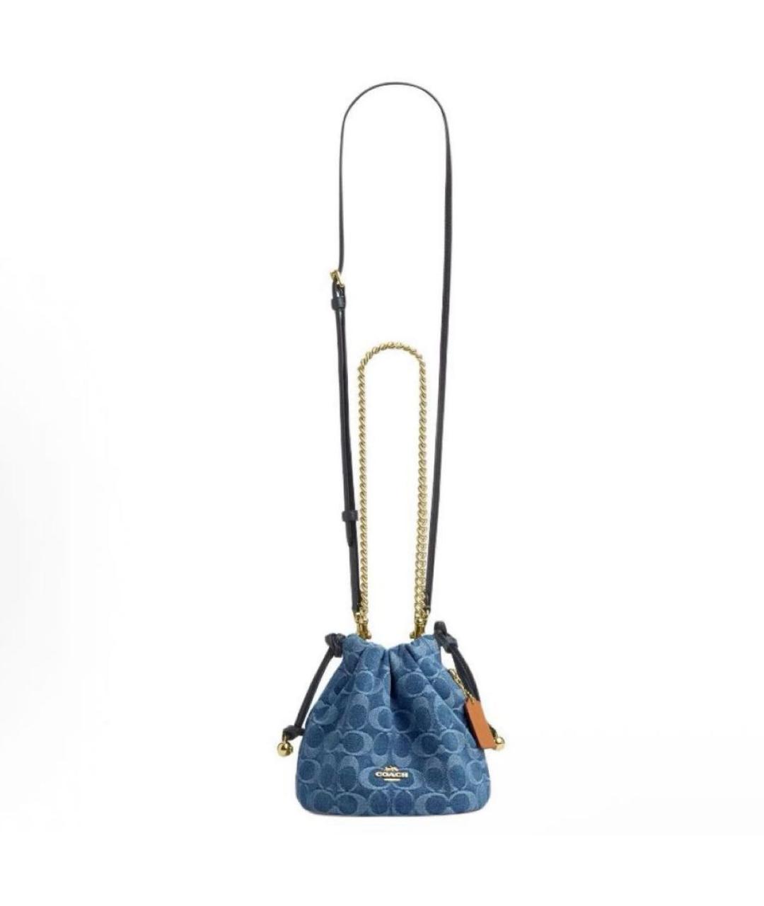 COACH Синяя деним сумка через плечо, фото 2