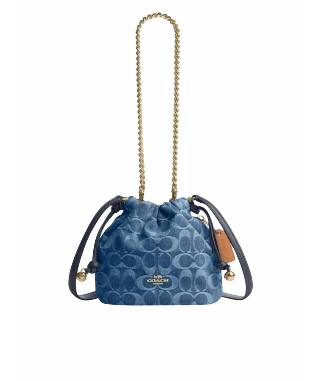 COACH Синяя деним сумка через плечо, фото 1