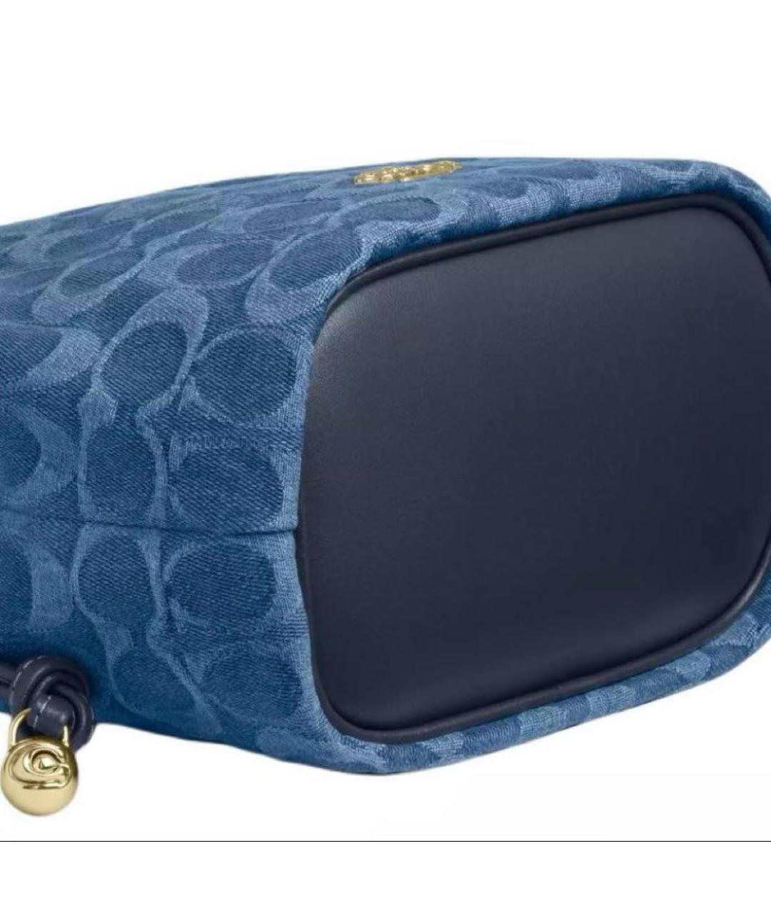 COACH Синяя деним сумка через плечо, фото 4