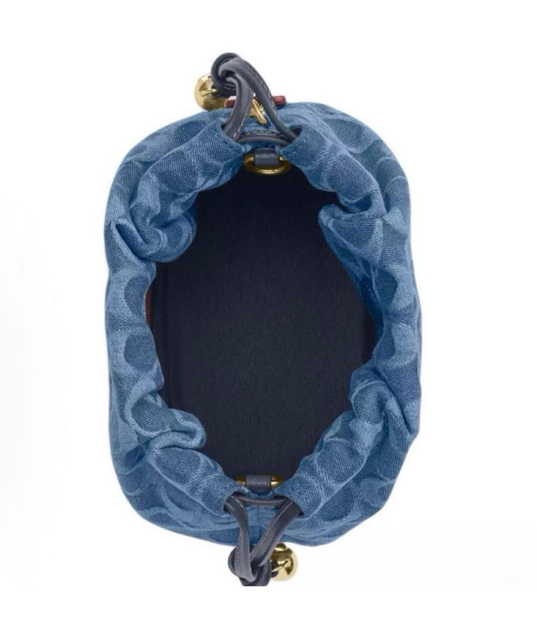 COACH Синяя деним сумка через плечо, фото 5