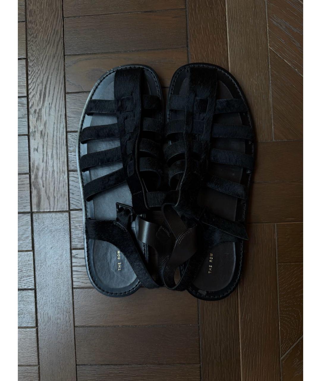 THE ROW Черные сандалии из экзотической кожи, фото 4