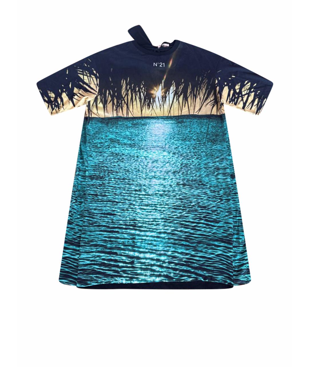 NO. 21 Мульти хлопко-эластановое платье, фото 1