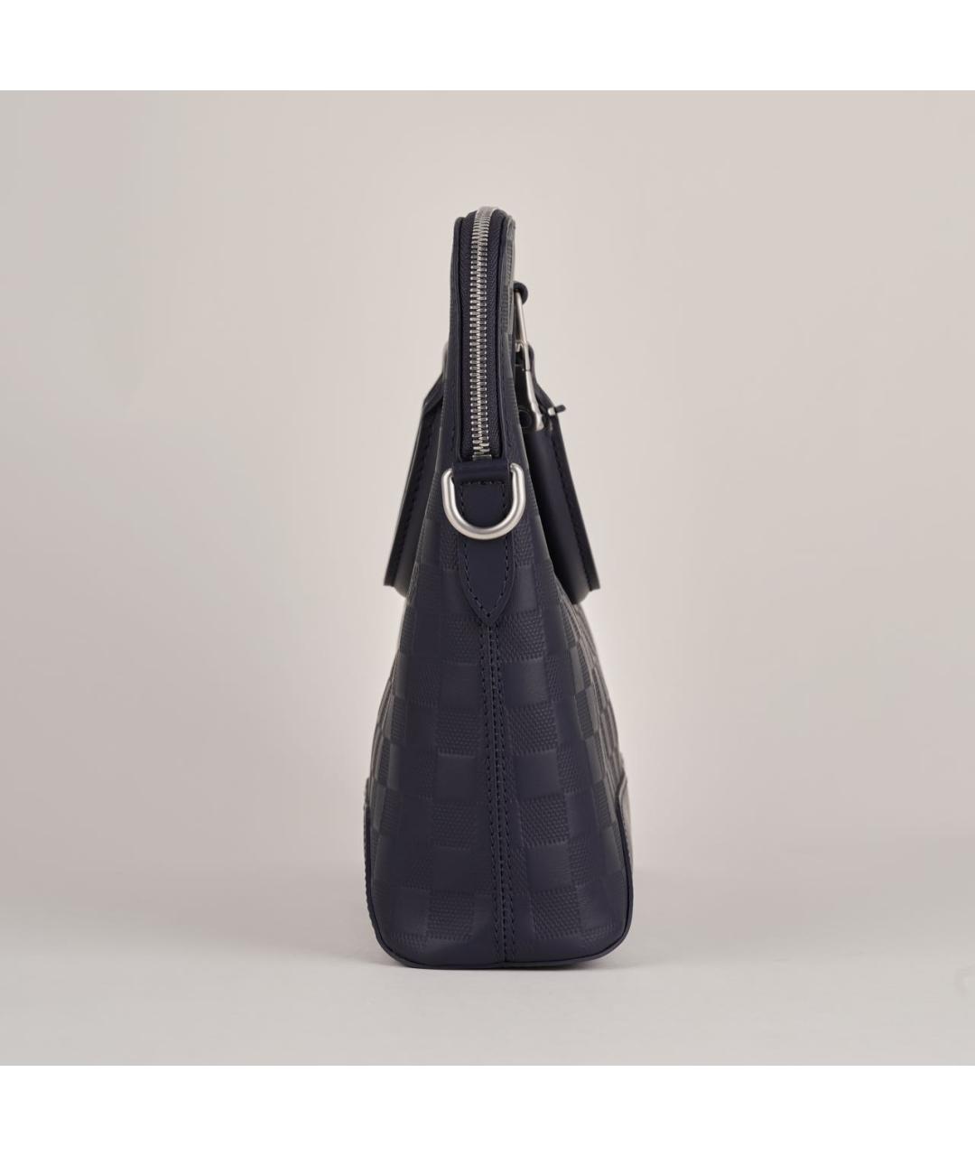 LOUIS VUITTON Темно-синий кожаный портфель, фото 5