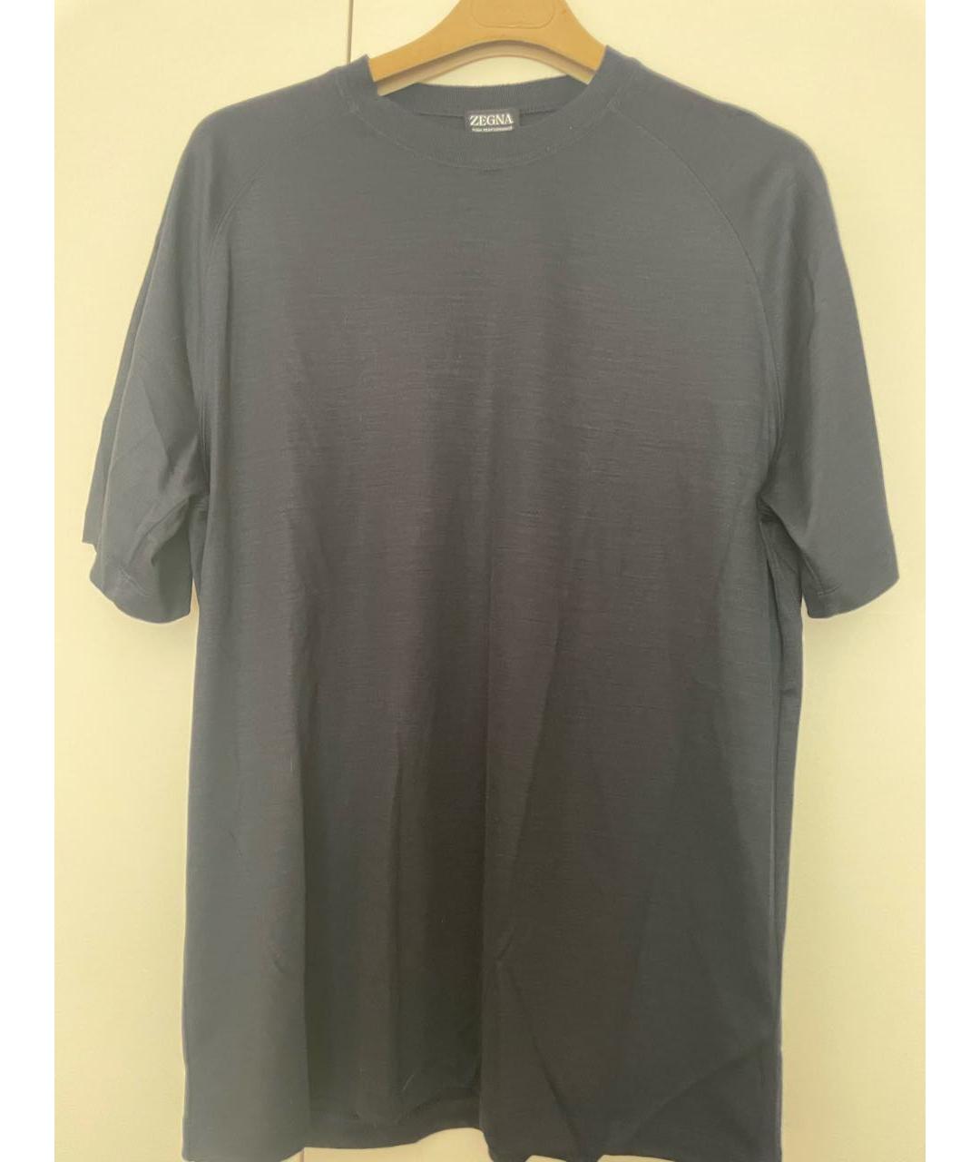ZEGNA Черная хлопко-шерстяная майка, фото 5