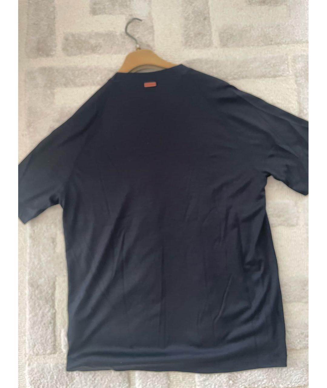 ZEGNA Черная хлопко-шерстяная майка, фото 2