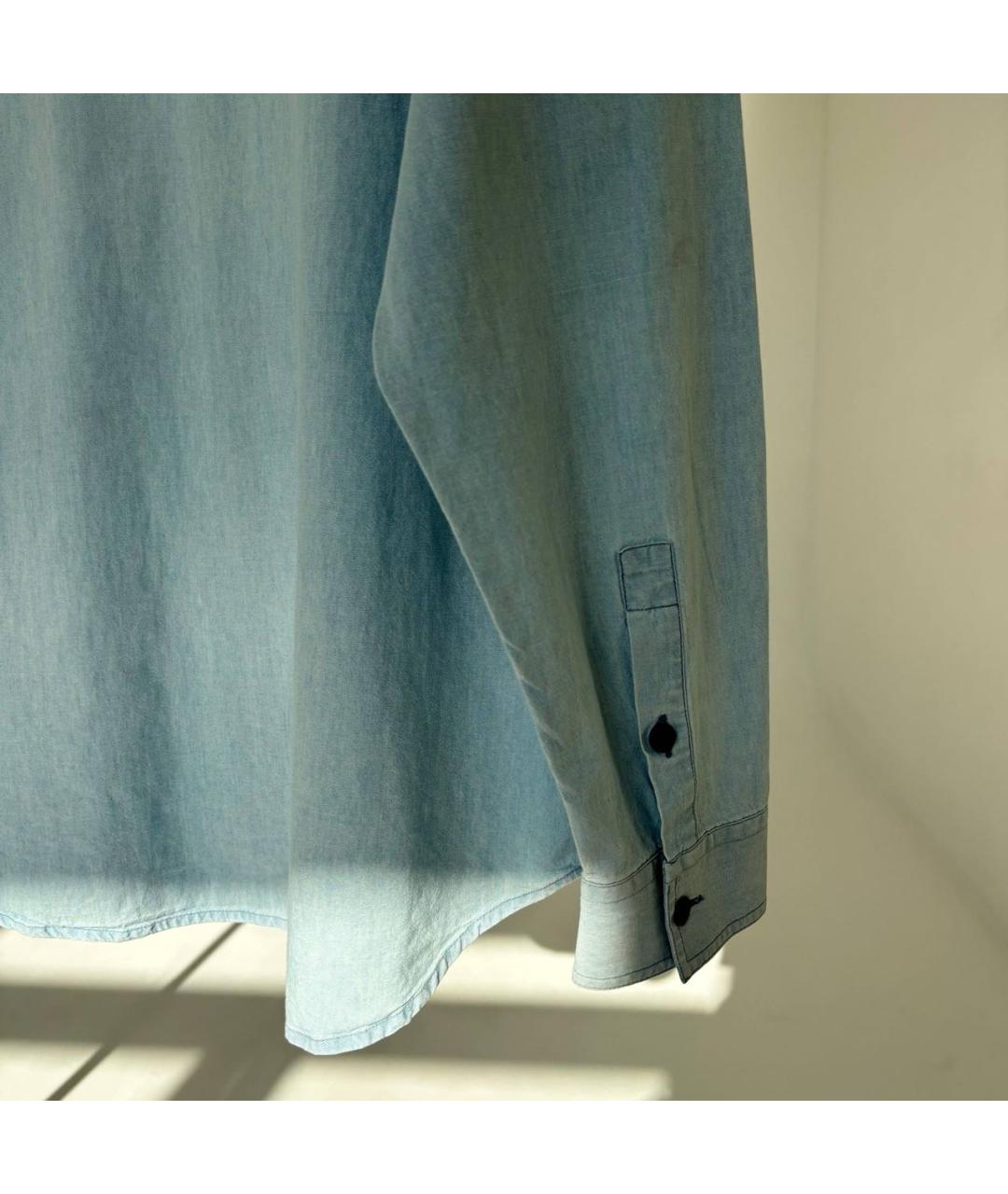 VERSACE JEANS COUTURE Голубая хлопковая рубашка, фото 7