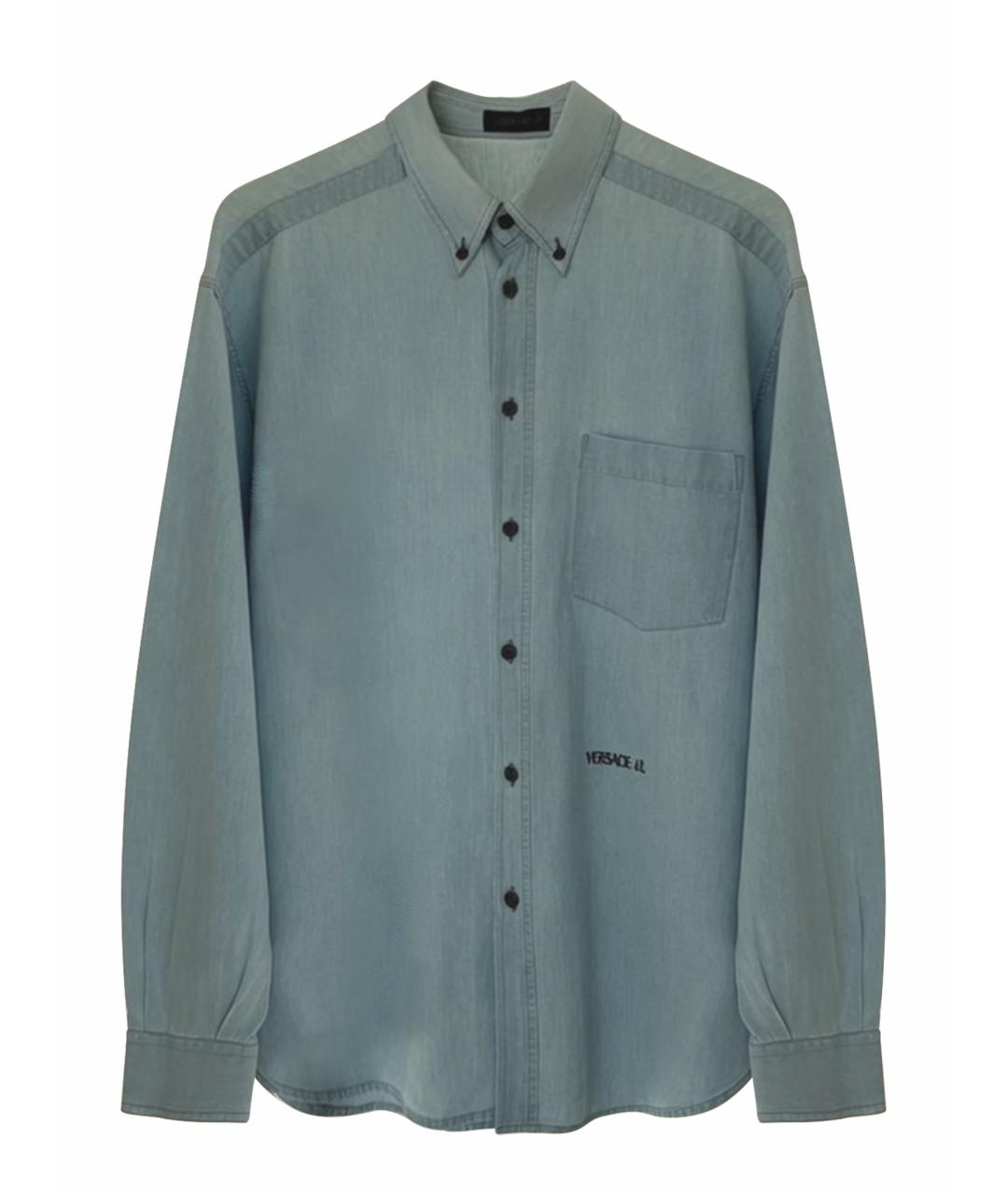 VERSACE JEANS COUTURE Голубая хлопковая рубашка, фото 1