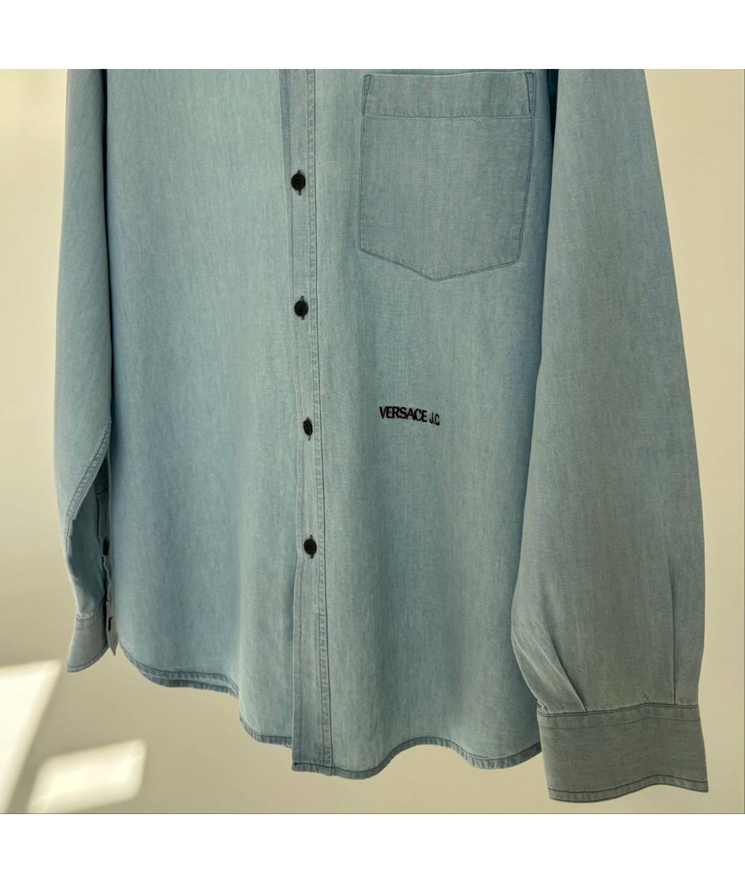VERSACE JEANS COUTURE Голубая хлопковая рубашка, фото 3