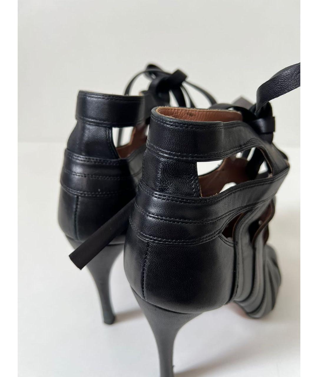 ALAIA Черные кожаные ботильоны, фото 6