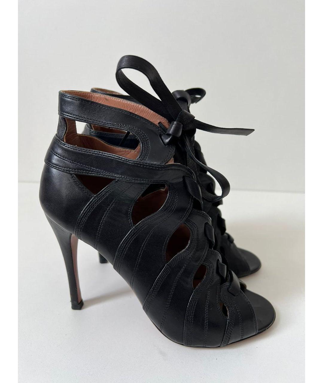 ALAIA Черные кожаные ботильоны, фото 9