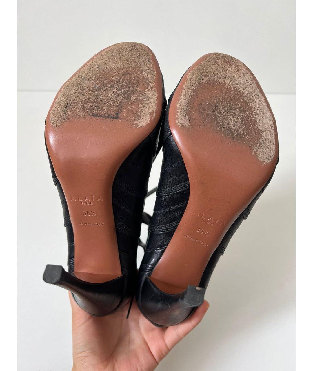 ALAIA Черные кожаные ботильоны, фото 7