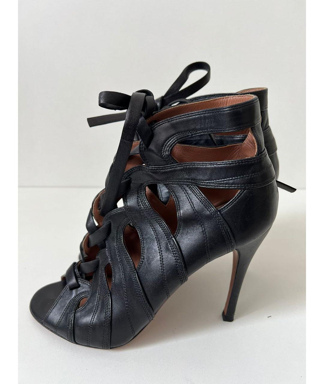 ALAIA Черные кожаные ботильоны, фото 3