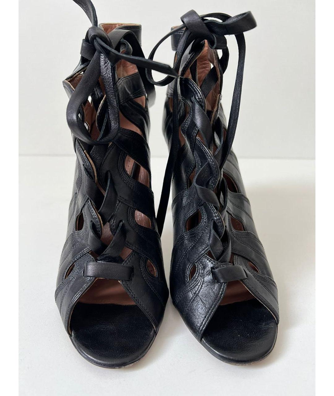 ALAIA Черные кожаные ботильоны, фото 2