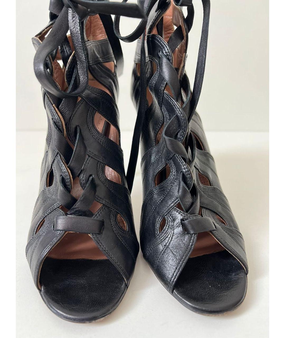 ALAIA Черные кожаные ботильоны, фото 8