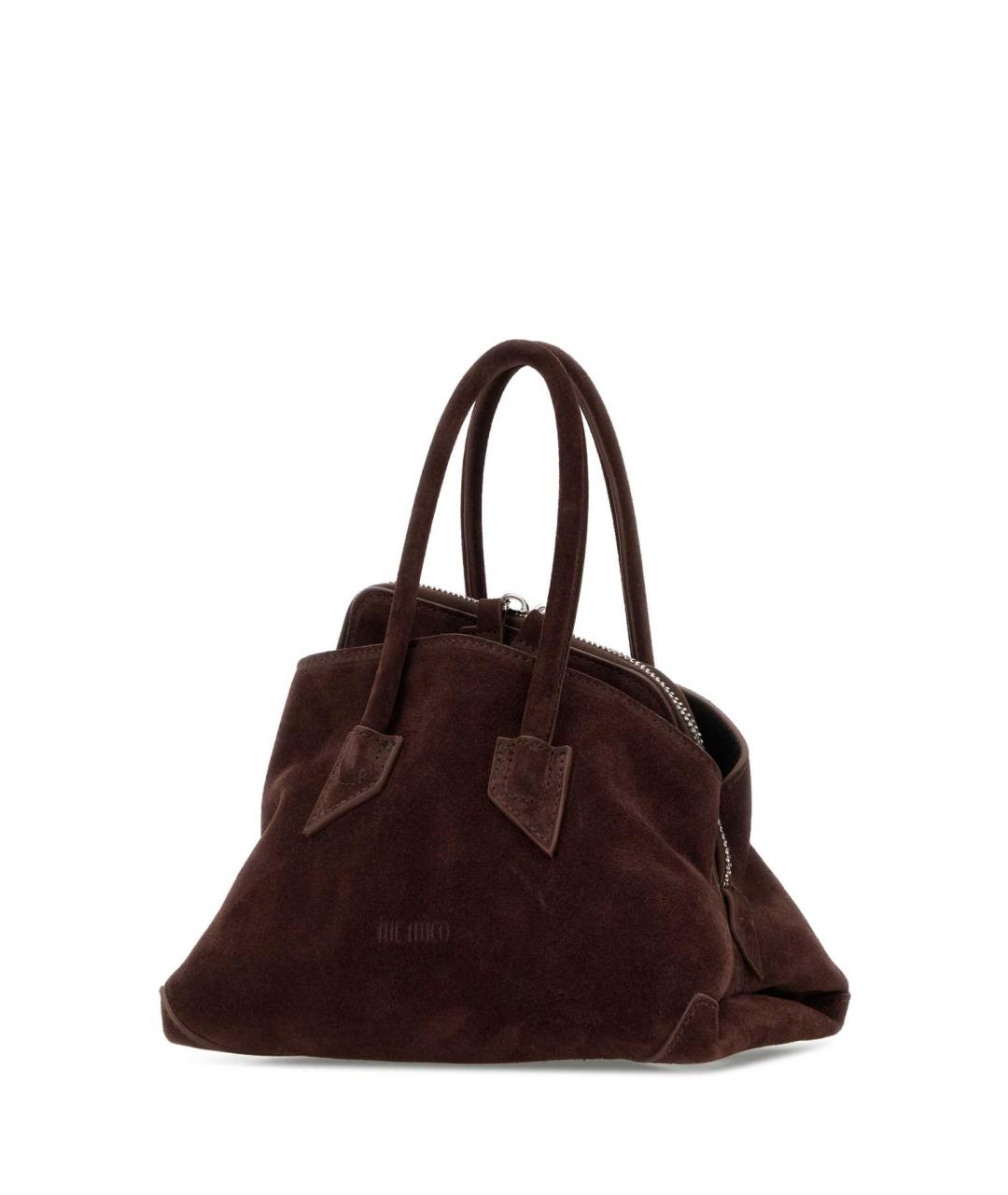 THE ATTICO Коричневая замшевая сумка тоут, фото 2
