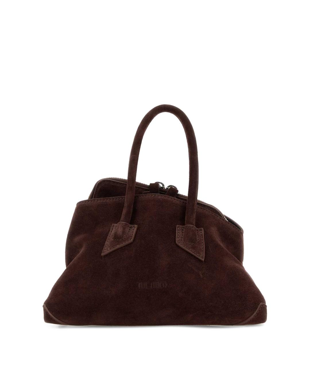 THE ATTICO Коричневая замшевая сумка тоут, фото 1