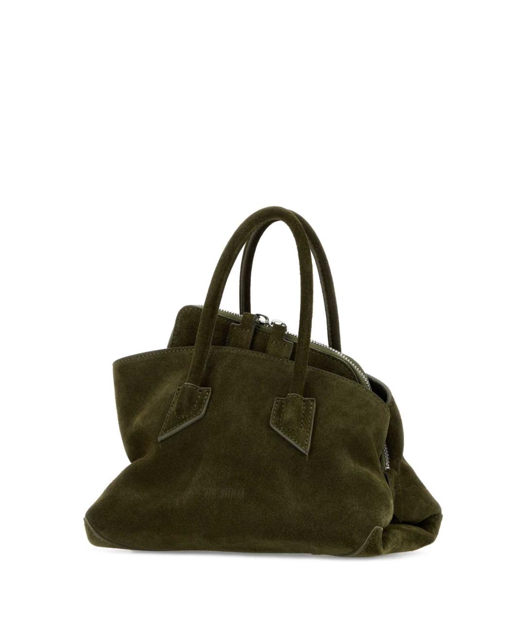THE ATTICO Зеленая замшевая сумка тоут, фото 2