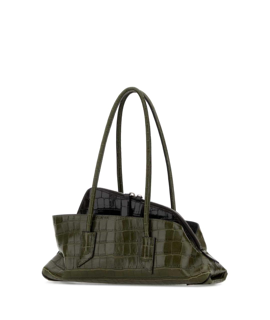 THE ATTICO Зеленая кожаная сумка через плечо, фото 2