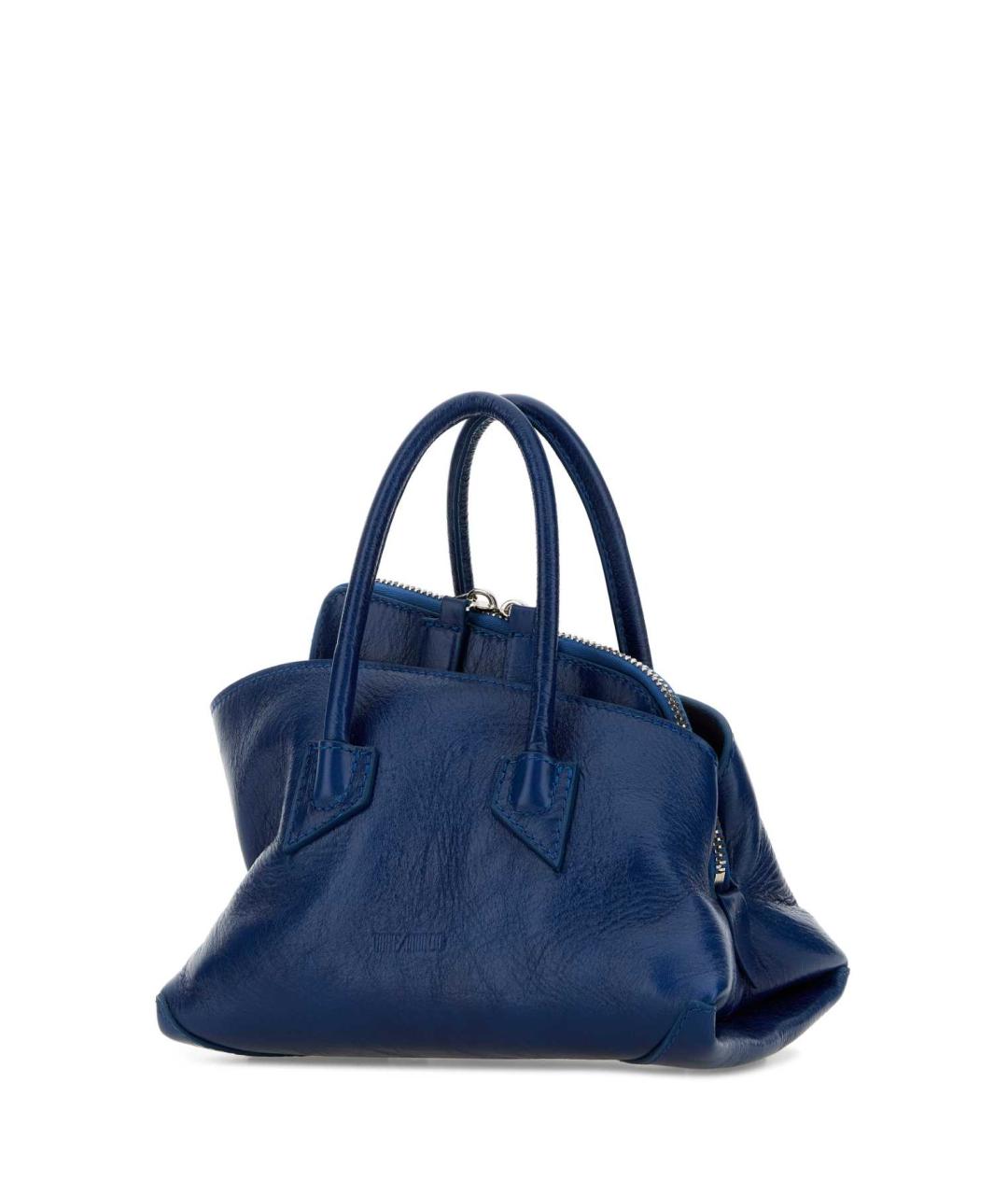 THE ATTICO Синяя кожаная сумка тоут, фото 2