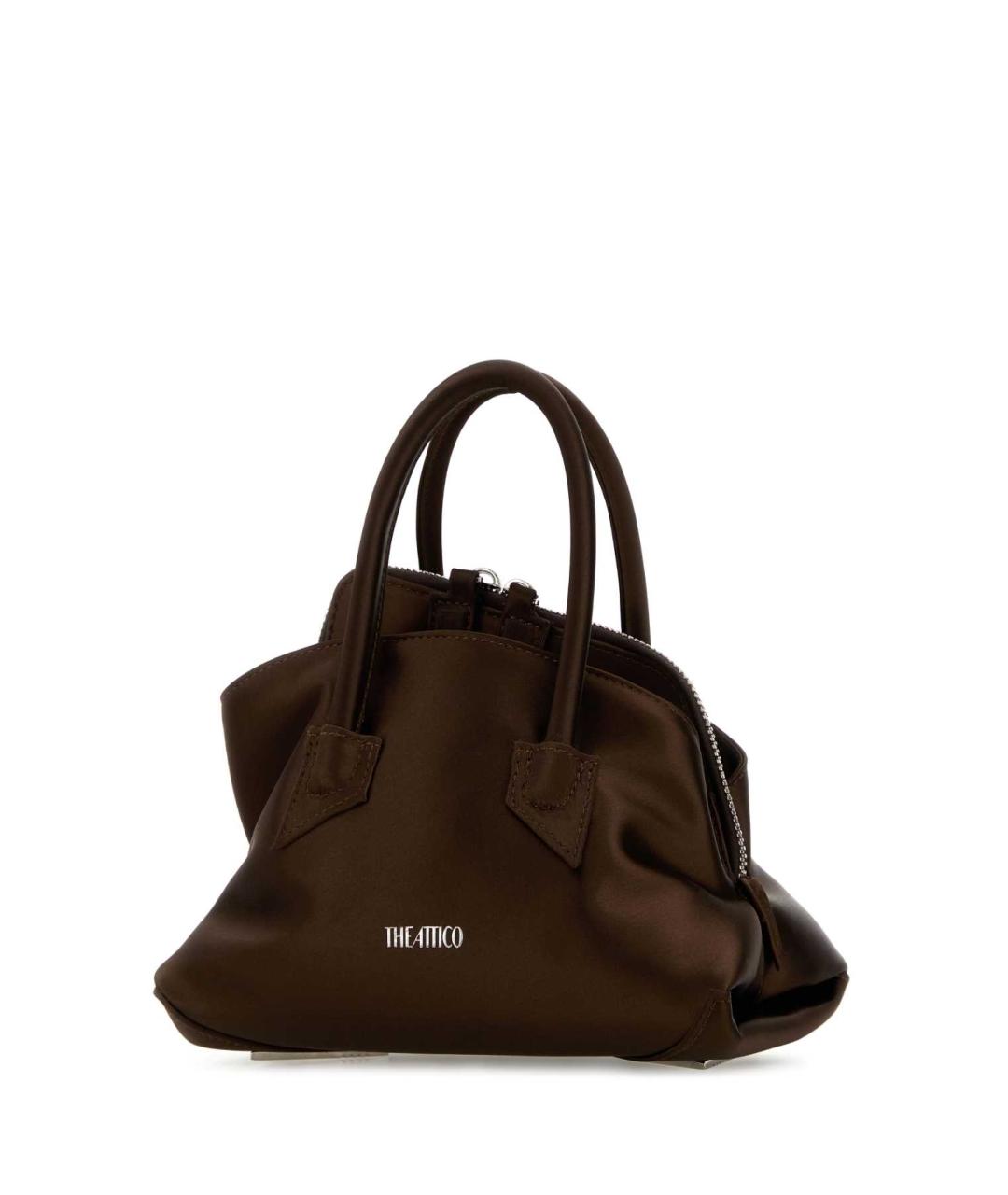 THE ATTICO Коричневая тканевая сумка тоут, фото 2
