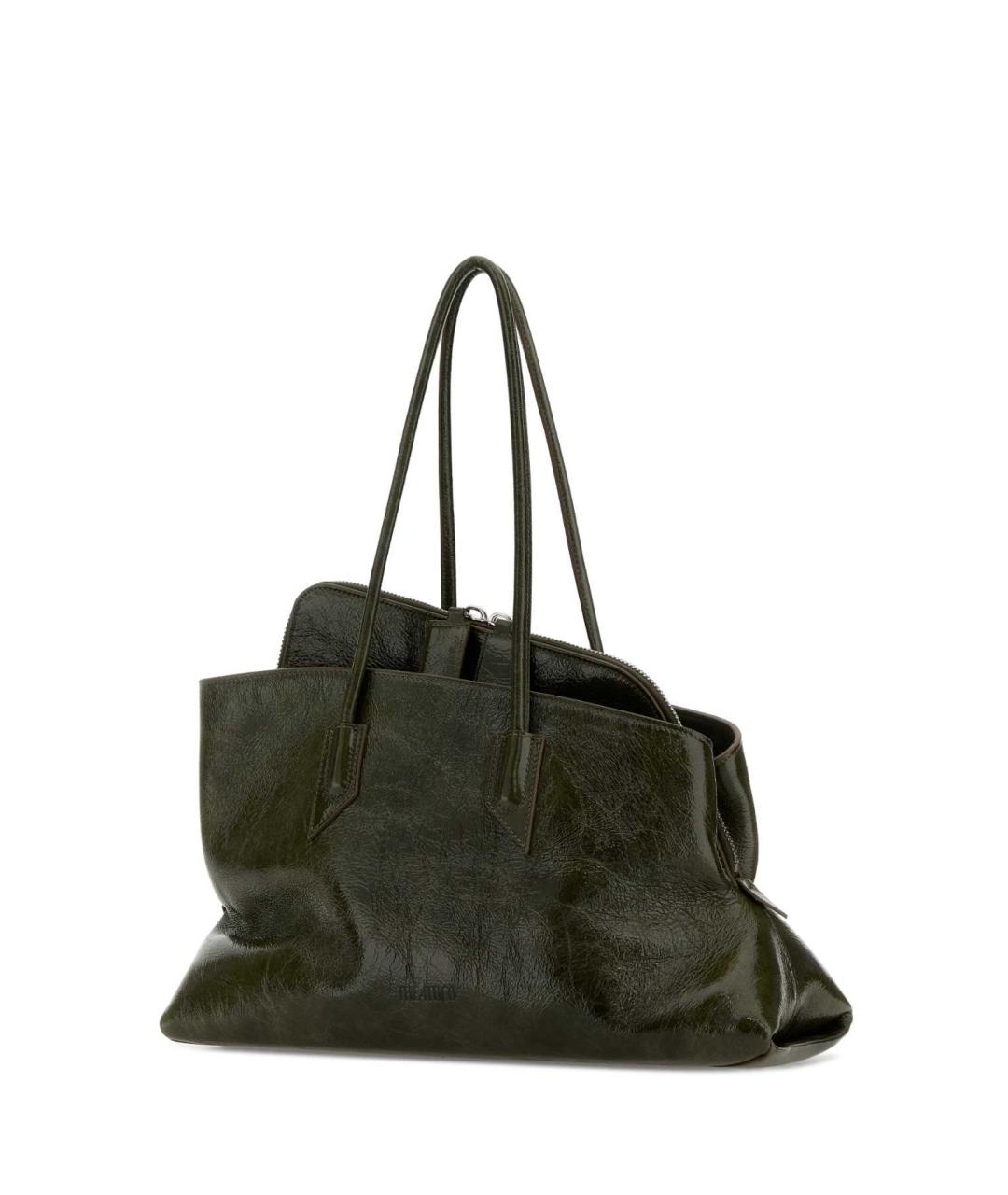 THE ATTICO Зеленая кожаная сумка тоут, фото 2
