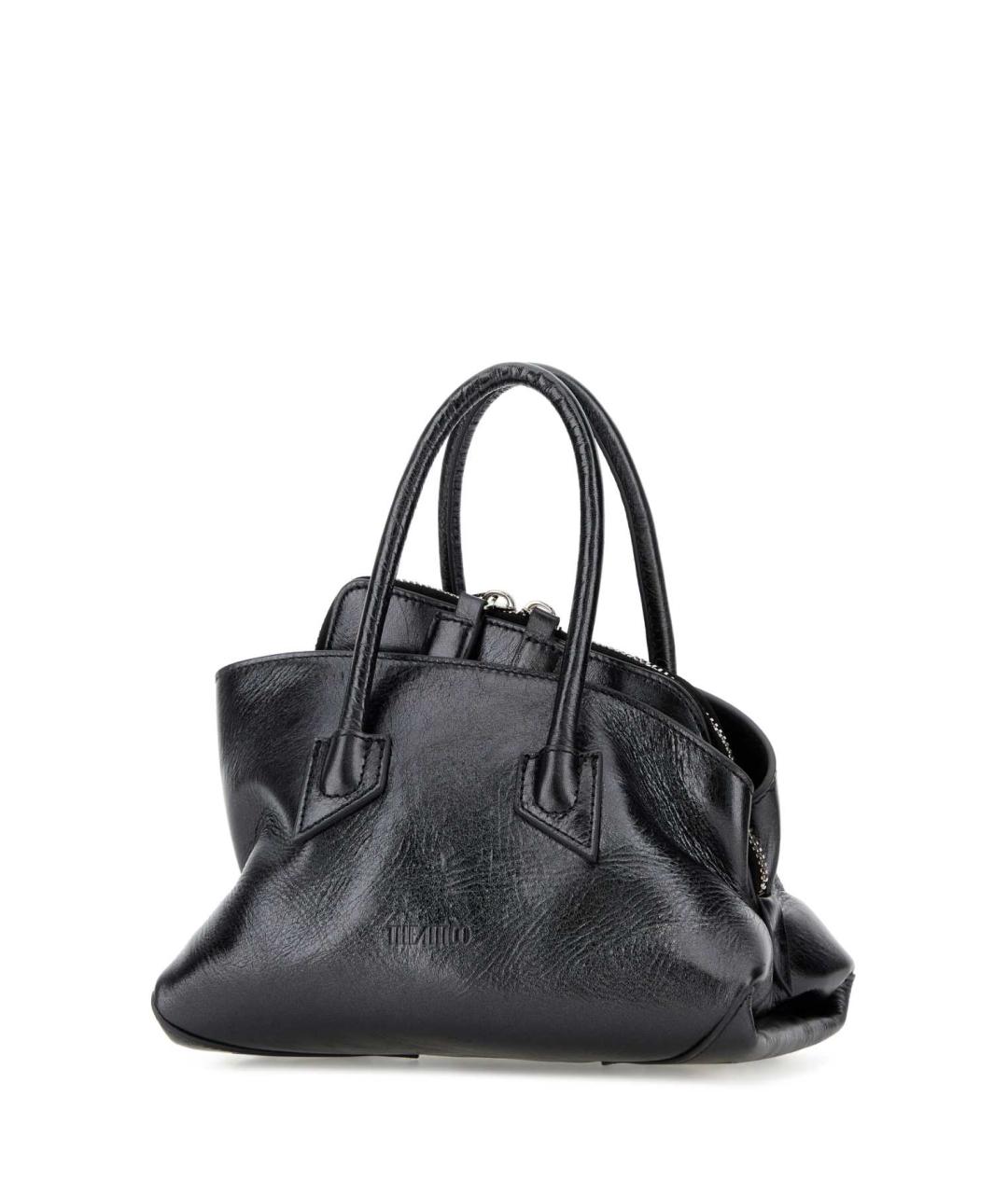 THE ATTICO Серая кожаная сумка тоут, фото 2