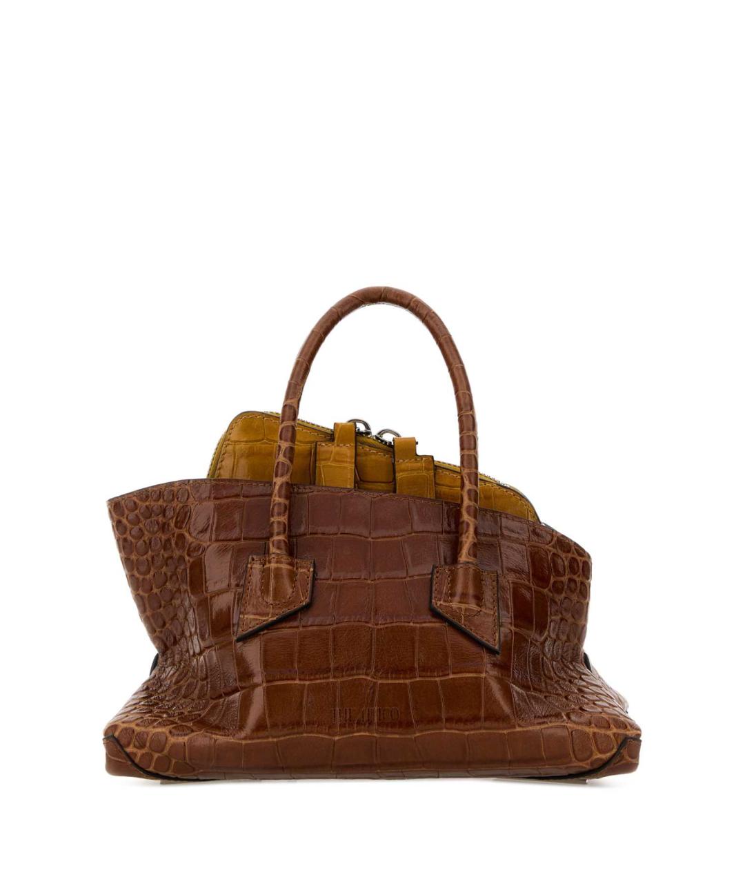 THE ATTICO Коричневая кожаная сумка тоут, фото 1