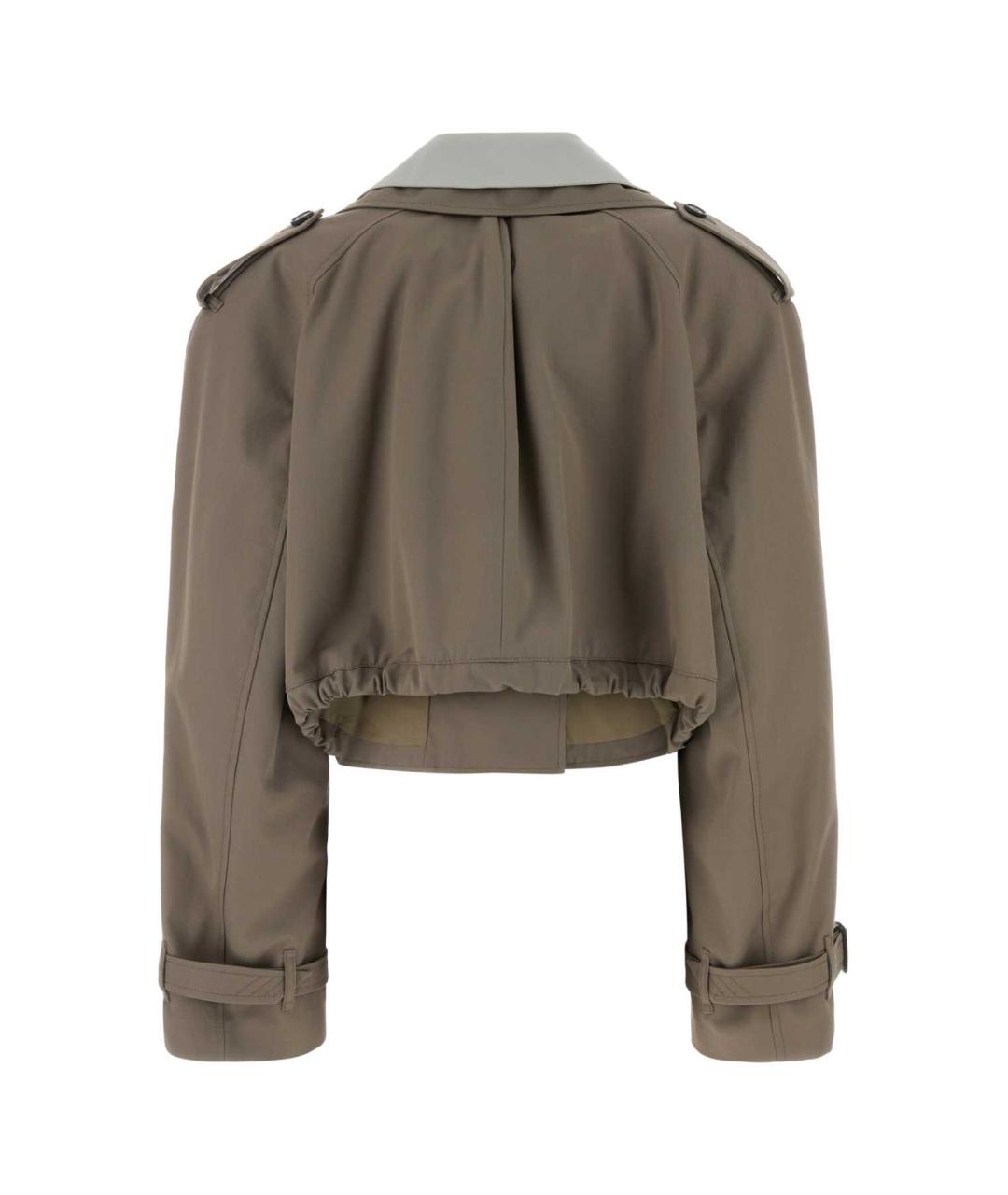 THE ATTICO Бежевый полиэстеровый тренч/плащ, фото 2