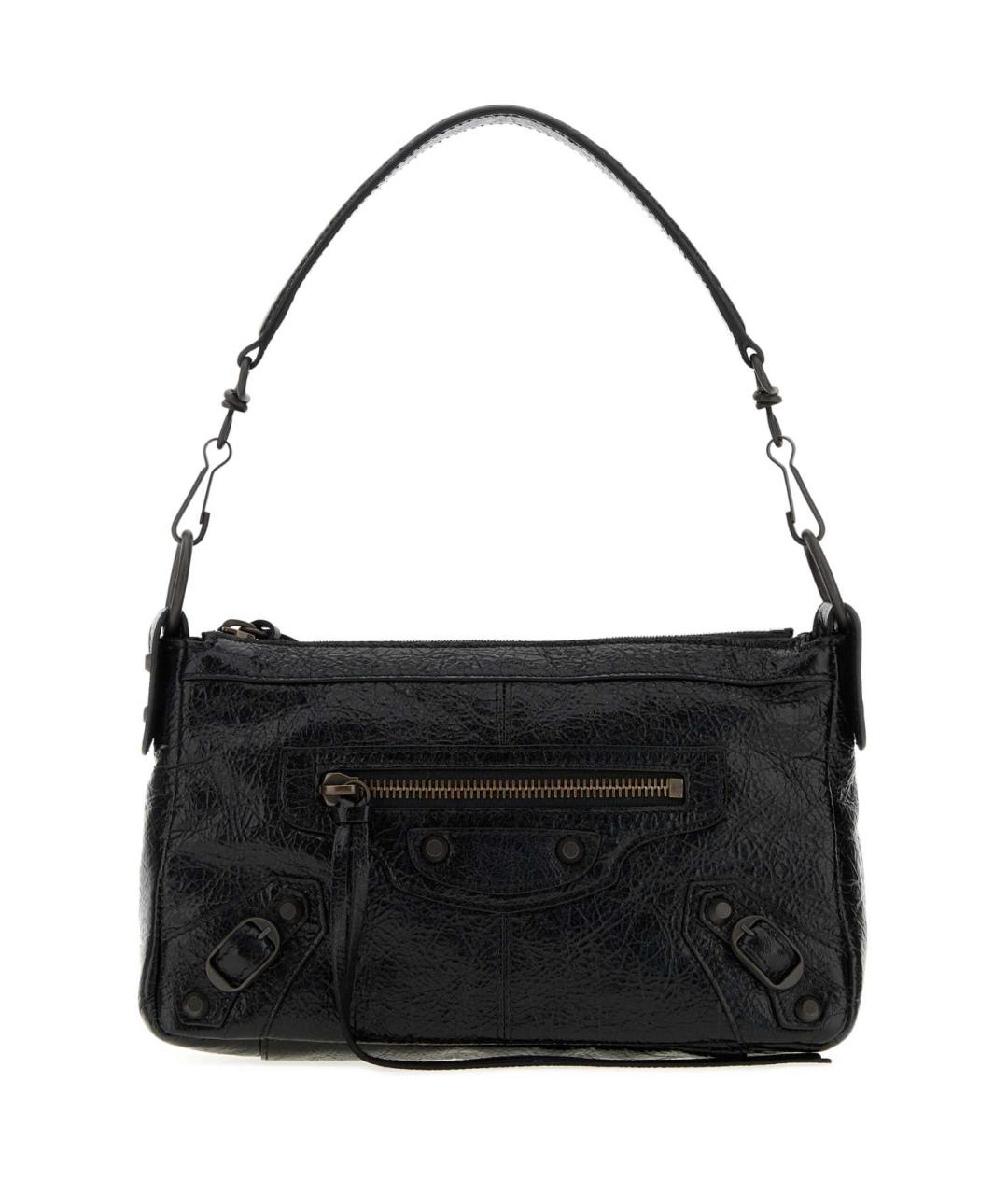 BALENCIAGA Черная кожаная сумка через плечо, фото 1