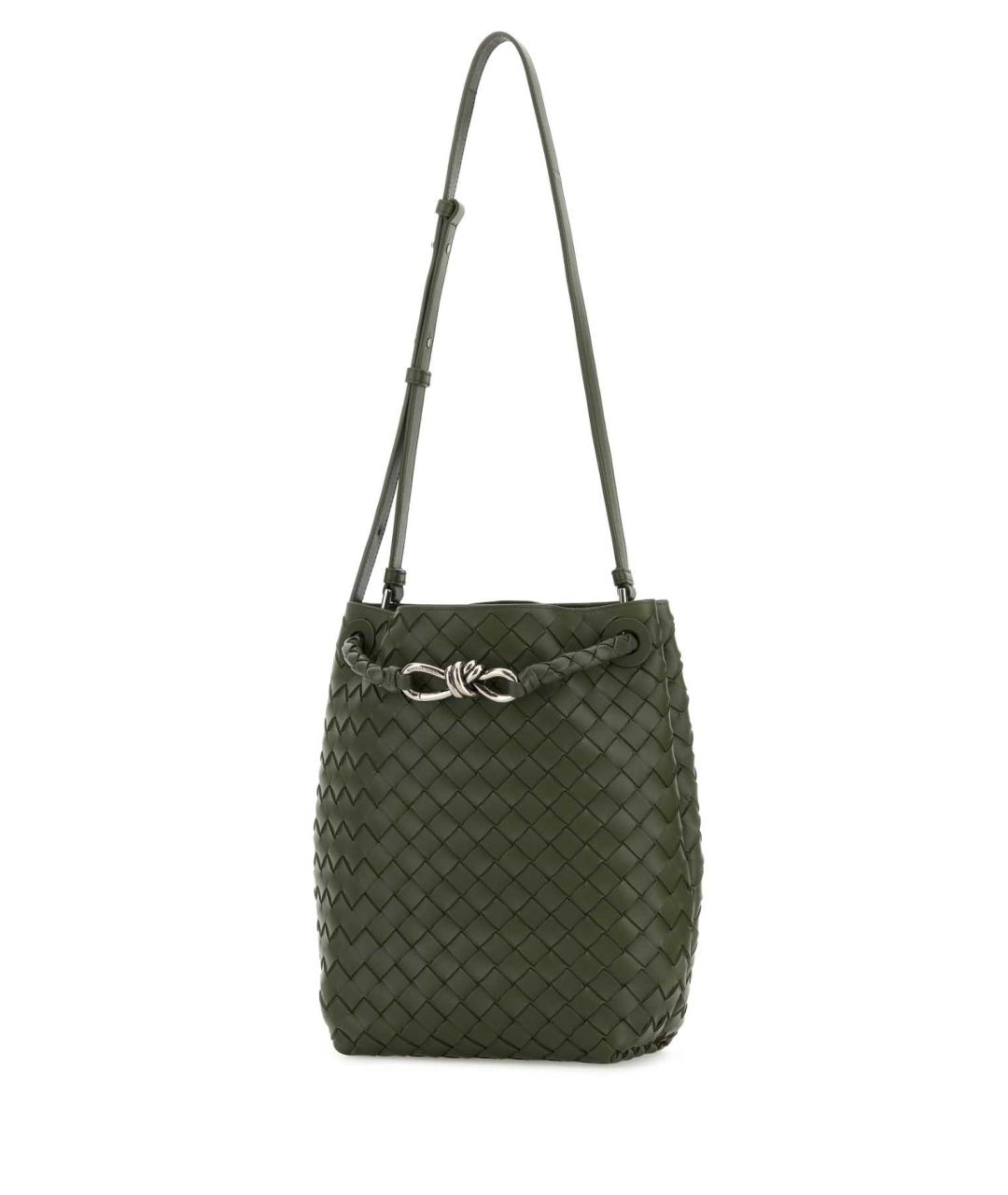 BOTTEGA VENETA Зеленая кожаная сумка через плечо, фото 2