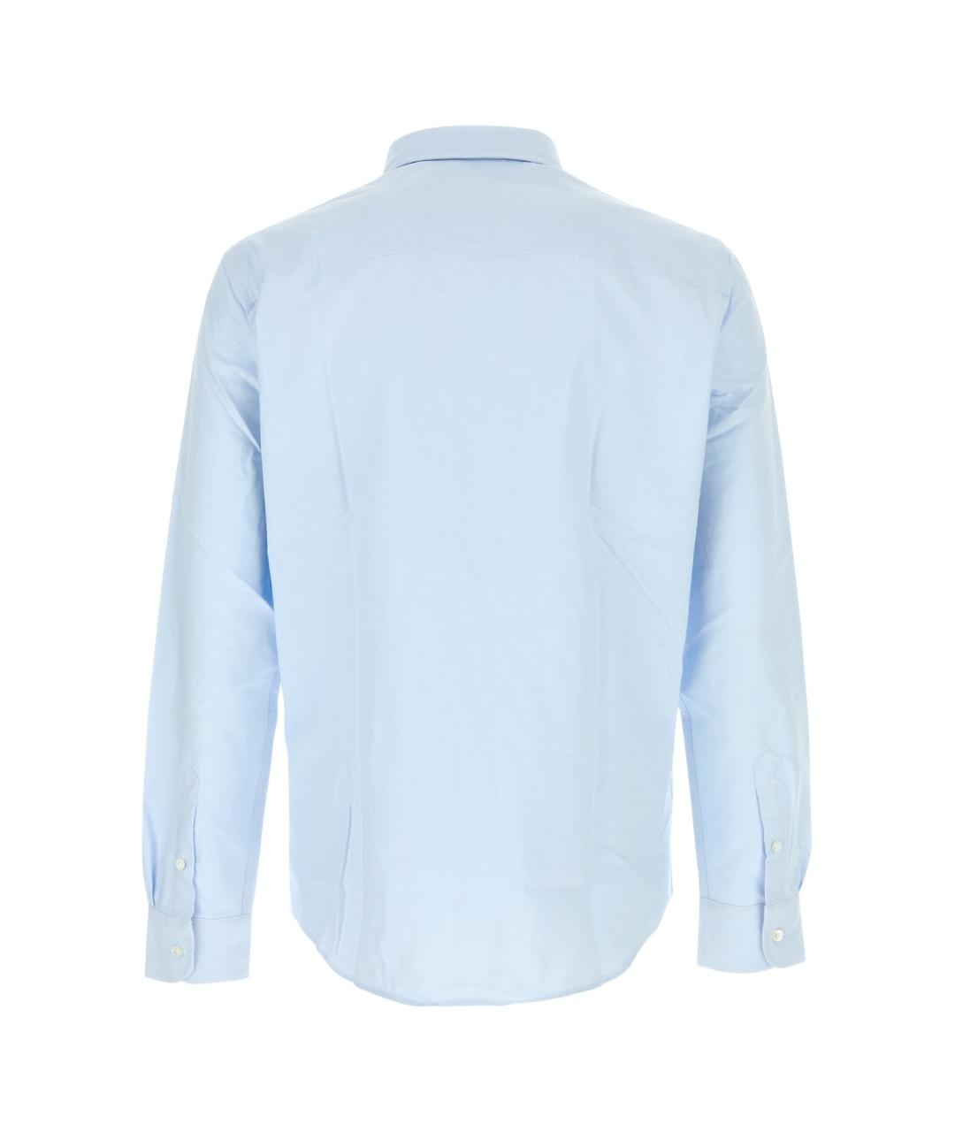 Ami Paris Голубая хлопковая кэжуал рубашка, фото 2