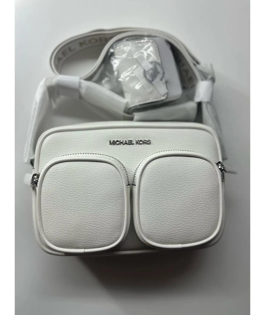 MICHAEL KORS Белая кожаная сумка через плечо, фото 7