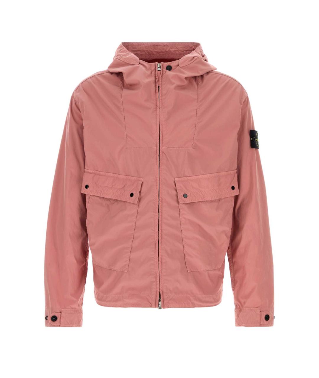 STONE ISLAND Розовая полиэстеровая куртка, фото 1