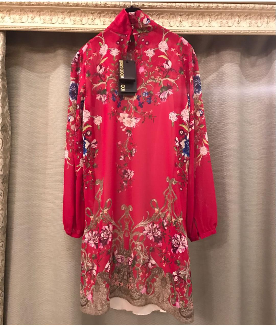 ROBERTO CAVALLI Красное шелковое вечернее платье, фото 6