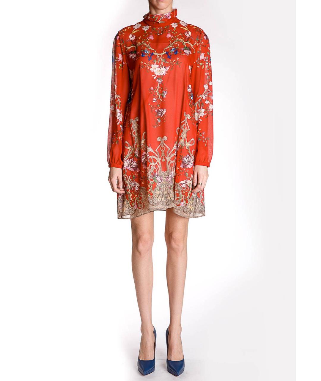 ROBERTO CAVALLI Красное шелковое вечернее платье, фото 2