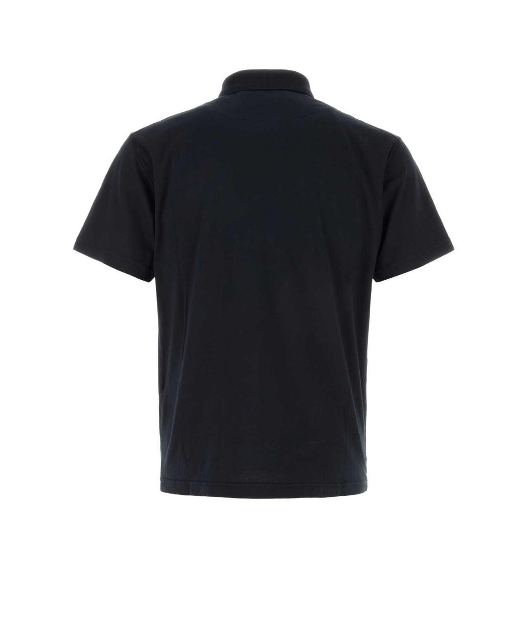 STONE ISLAND Темно-синее хлопковое поло с коротким рукавом, фото 2
