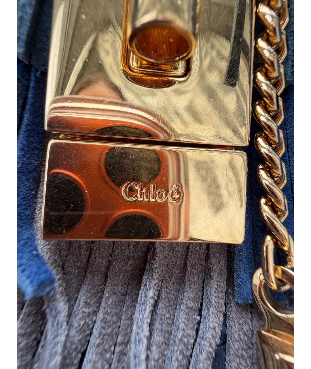 CHLOE Серая замшевая сумка через плечо, фото 6