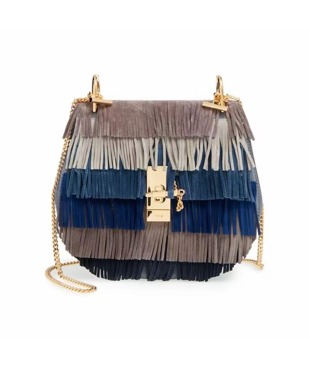 CHLOE Серая замшевая сумка через плечо, фото 9