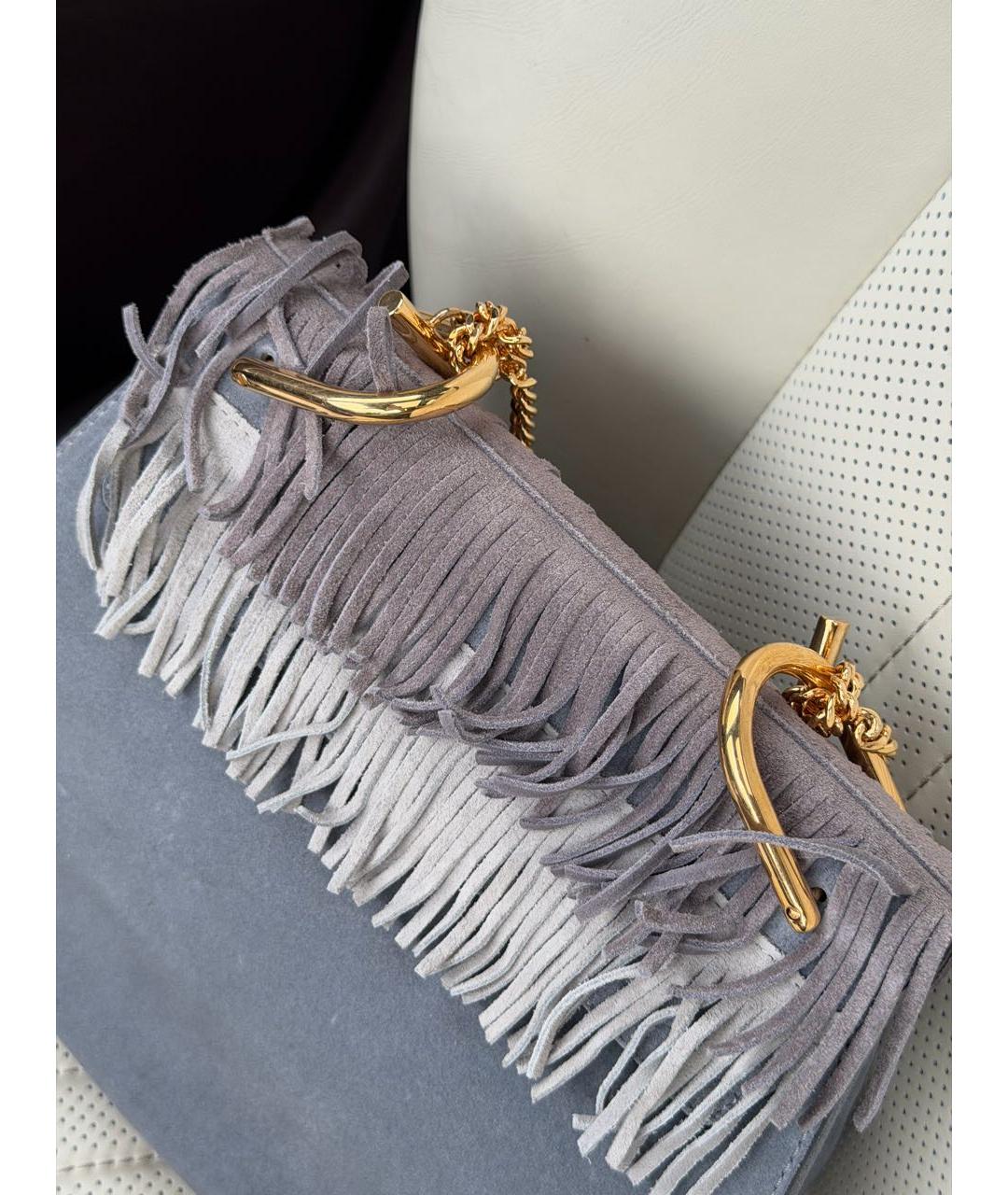 CHLOE Серая замшевая сумка через плечо, фото 5