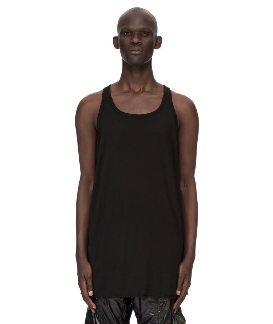 RICK OWENS Черная майка, фото 2