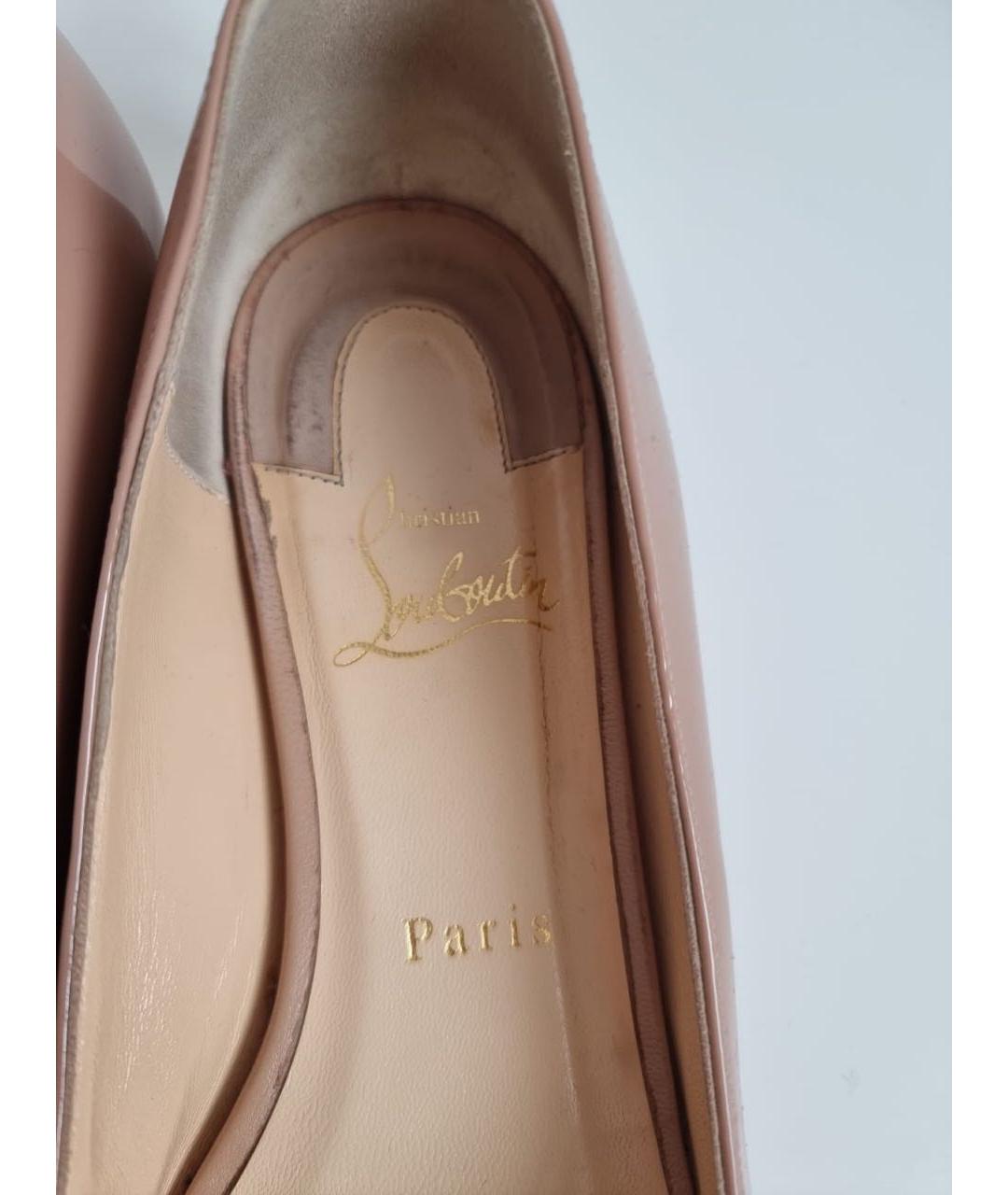 CHRISTIAN DIOR Бежевые балетки из лакированной кожи, фото 3